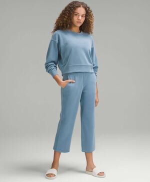 LULULEMON Softstreme High-Rise Straight-Leg Crop Pant Utility Blue Sz 8 $118 N32